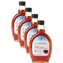 Cadia 카디아 메이플 시럽 그레이드 A 다크 컬러 로버스트 테이스트 카라페리 354ml 1개 1팩, 4팩