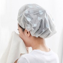 헤어 클리닉 사우나 샤워 캡 헤어팩 모자 W9F082B, 핑크, 1개