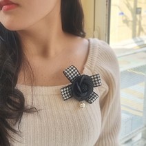 리얼99까멜리아 명품 플라워 헤어핀겸용 브로치