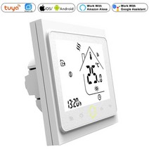 실내 온도 조절기 보일러 2 4 pipe wifi smart 중앙 에어컨 3 speed fan coil unit wireless voice tuya temperature, 하얀, 2 파이프 없음 Wi-Fi