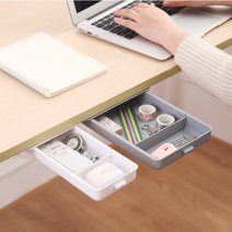 슬라이딩서랍 부착 히든 서랍 책상 데스크 정리, 그레이 소