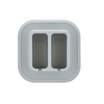알렉사 실리콘 흡착 2구 칫솔걸이, LIGHT GRAY, 1개