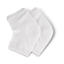 잇곰 발 뒤꿈치 보호 패드 보습 양말, 화이트, 2켤레