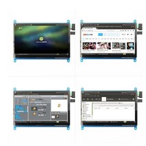 7인치 터치 스크린 패널 IPS 라즈베리 디스플레이 LCD DIY 모니터 정전식 HD 1024x600 휴대용 울트라, 한개옵션0