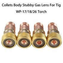 TIG 17GL 콜레트 바디 스텁 가스 렌즈 Lenz 커넥터 (PTA DB SR WP-171826 토치 용접 액세서리 용 메쉬 포함), 2 4MM, 2 4MM