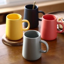 일음쇼핑^^m아이온컴퍼니 온나 도자기 머그컵 물컵 손잡이 머그 심플 컬러 머그잔 가정용 다용도 음료일medi^^, ab^^선택있슴라이트 그레이