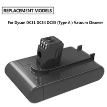 100% 새로운 22.2V 4000mAh 리튬 이온 진공 배터리 A 및 B Dyson DC35 DC45 DC31 DC34 DC44 DC31 Tier DC35 Tier 28, 1개