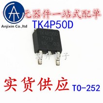 20PCS 100% orginal TK4P50D 전계 효과 MOS 튜브 TO-252 N 채널 500V 4A, 한개옵션0