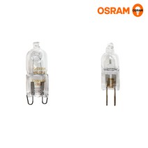오스람 할로겐 핀전구 HALOPIN JC G9 핀램프 HALOSTAR 할로겐램프, JC G4 GY6.35) 12V 20W