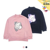 닉스 키즈 여아 기모 퍼그 오버핏맨투맨 FKNWCTM971P