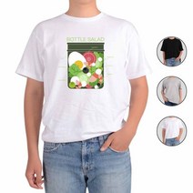 ATOGATO 샐러드 과일 카페 샐러드레시피 맞춤 반팔티, 반팔화이트, 140(어린이)