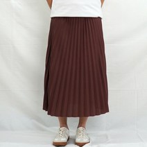 미드디엔 여성 플리츠 주름 롱 스커트