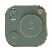 WJSHOP 무선 충전 패드 여러 3개 장치용 Qi 무선 충전기 스테이션 Qi 폰용 매트, 기타, ABS 및 전자 부품, 4 1 그린