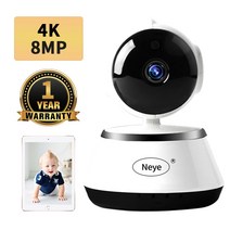 펫캠 아기캠 강아지캠 고양이캠 neye 8mp 4k1080p hd 홈 보안 ip 양방향 오디오 무선 야간 cctv wifi 모니터 애완 동물, 1080p, 나는 플러그