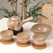 분청 귀얄 3인 다기 세트