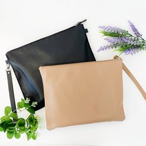 [집콕] 가죽 클러치백 만들기-1인세트(2종 중 택1), 검정