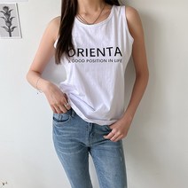 주디앤 여성 오리엔타 민소매 티셔츠