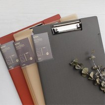문서 자료 보관 정리 클립형 서류 파일함 가죽메뉴판, 레드