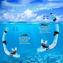 스노쿨링마스크 스노쿨링장비 프리다이빙마스크 성인용 전문 스쿠버 다이빙 마스크 스노클링 실리콘 스커, 01 blue