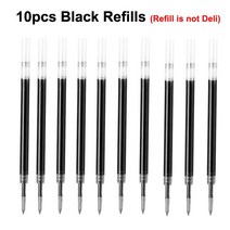 샤오미델리 금속 펜 Ballpen 0.5MM 볼펜 멀티펜 선물용, 10pcs Black ink
