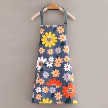 새로운 앞치마 여성 주방 가정 남성과 여성 요리 한국어 버전 작은 신선한 앞치마 성인 크리 에이 티브 작업복, 4