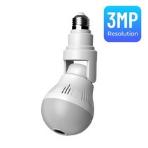 전구형카메라 3MP 와이파이 카메라 전구 360 무선 어안 파노라마 스마트 홈 나이트 비전 양방향 오디오 IP 보안 램프 CCTV, 01 A6 3MP