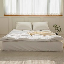 프리미엄 고밀도 양면 볼륨 밴딩토퍼 (SS/Q/K), 화이트