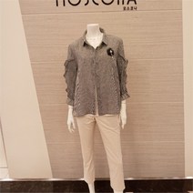 모스코나 NC05 코사지린넨체크자켓 MOJk228z3