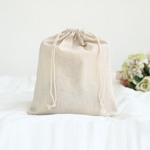 디더스트백 08 무지 삼베 면 주머니 50장, 화이트 7호_20X25(50장)
