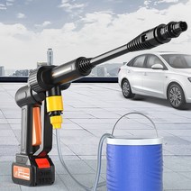 ZH 무선 고압세척기 휴대용 고압 세차기 충전식 800W, (추가 구성품) 수도꼭지연결어댑터