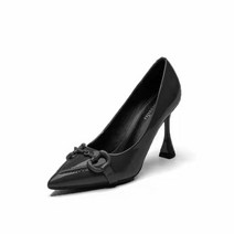 ANKRIC펌프스하이힐 여성 스틸레토 뾰족한 프랑스 복고 단일 전문 신발