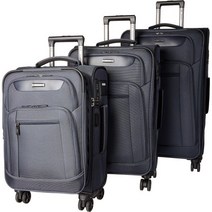 데주노 이그제큐티브 3피스 스피너 러기지 세트와 USB 포트 블랙, 3-Piece Set, Navy