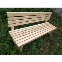 야외 공원 평 벤치 원목 정원 펜션 테라스 벤치 의자, 페인트 없는 통나무 90x30x75