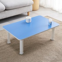 퍼니우드 E0등급 프리미엄보드 접이식테이블 좌식 테이블, 베이직 대(500X800) 블루