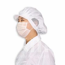 케이엠 방진 모자 제전모 무진모 크린룸 후드 C2, 화이트L