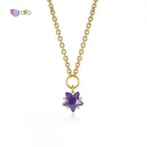 보석 알함브라 목걸이 세 크로스 펜던트 스털링 실버 체인 여성용 다채로운 스탈 패션