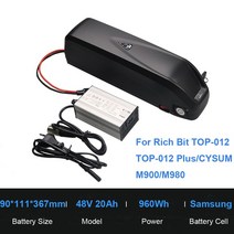 전기자전거배터리 충전기 접이식 전기 자전거 배터리 리치 TOP-012 CYSUM M900 48V 36V 14Ah
