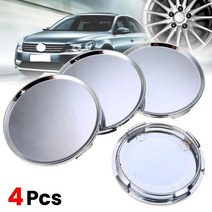 4 개몫 63mm 실버 크롬 플라스틱 평면 자동차 휠 센터 허브 캡 커버 자동 림 타이어 hubcap 실버, 없음