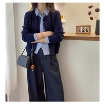 Luna Grace 라운드넥 긴팔 베이직 니트 가디건 DY24405