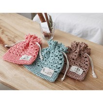 러블리 미니 파우치 DIY / 코바늘 복조리 파우치 만들기 DIY(동영상), 민트