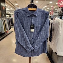 NC 불광점 레노마 # F/W신상 # TR 트위스트얀 스트라이프 따뜻한 기모 일반핏 긴팔 셔츠 RMWSGP-502-NY-5555