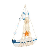 QDY 해상 욕실 장식 사무실 책상 장식용 목조 범선 모델, 목재, 스타일 B