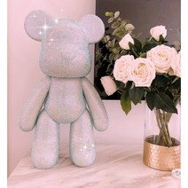 베어브릭 diy 베어브릭피규어 만들기 보석십자수 비즈공예 베어브릭, 38cm, 레이크 블루