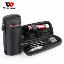 자전거 공구 통 수리 도구 west biking bike repair tool kit 휴대용 mtb road 타이어 타이어 레버 사이클링 set with bike pump, d 블랙 펌프 세트