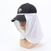 밴드타입 모자부착형 얼굴햇빛가리개 자외선차단 썬가드, 블랙