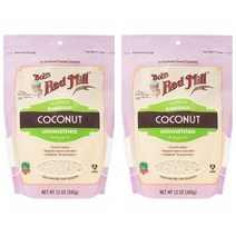 1+1 밥스레드밀 코코넛 가루 무가당 Shredded Coconut 340g 2팩, 1개, 기본