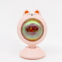 귀여운 동물 선셋조명 무드등, 오렌지 강아지