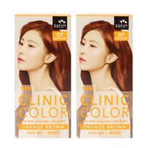 (2개)[꽃을든남자] 크리닉 칼라 O7 오렌지브라운, 색상:단일상품