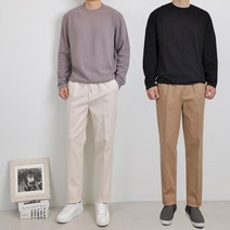 F/W 상품 코튼 밴딩 슬랙스 남성 면 끈 남자 바지 준옴므