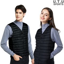 유투 (ULD11/12)고급 남녀공용 에어볼/쏠라볼충전재 경량패딩조끼__라인몰방한조끼/빅사이즈/단체인쇄나염